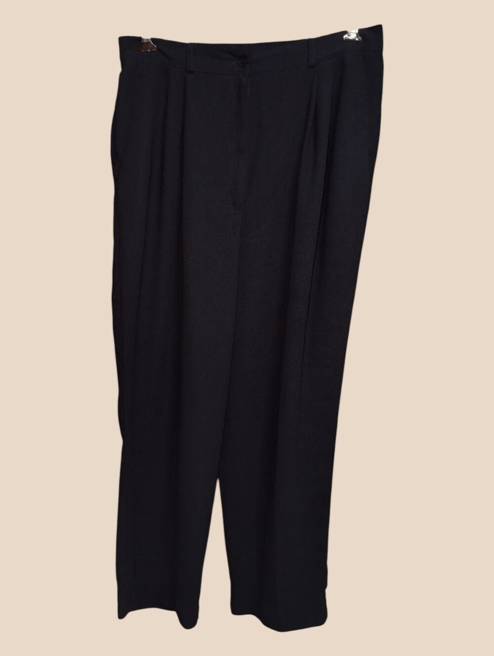 Michel Antoni Black Pleated Dress Office Pants Slacks 18W
